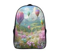 kaiyun Sac À Dos Le ciel d'été est rempli de montgolfières colorées Pour Enfants,Cartable École Garçons Filles,Sac De Sport Rucksack Réglables Avec Poche 39x29x16cm