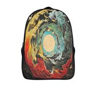 kaiyun Sac À Dos OiMerus Pour Enfants,Voituretable École Garçons Filles,Ciel Nuages Mists Vortex,Sac De Sport Rucksack Réglables Avec Poche 16 inch