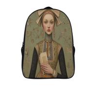 kaiyun Sac À Dos Portrait, servante Pour Enfants,Cartable École Garçons Filles,Renaissance,Sac De Sport Rucksack Réglables Avec Poche 16 inch