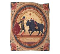 kaiyun Scène d'arène de Corrida : Motif Folklorique 3D Literie Couverture De Lit en Peluche Imprimée Numérique pour Garçons Et Filles 40x50inch(100x130cm)