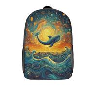 kaiyun Scène fantastique vive Sac À Dos Filles Cartable Enfants Garçons 17inch Grande Capacité Adolescents Powerful Baleine Sac De Voyage Scolaire Poids Léger