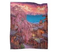 kaiyun Scènes de Rue du Japon Ancien,Nouvelle Couverture De Dortoir,Douce,Confortable,Moelleuse,Quatre Saisons,80x90inch(200x230cm)