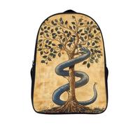 kaiyun Serpent enroulé autour d'un arbre Sac À Dos Unisexe Loisir Backpack Garçons École Sacs Filles Illustration colorée Cartable Daypacks Adulte Léger 16 inch