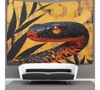 kaiyun Serpent Tapisserie Murale À Suspendre, Style africain traditionnel Tapisseries Pour Décoration De Chambre À Coucher,fête D'anniversaire Ou Toile De Fond De Jardin 100cmx150cm