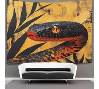 kaiyun Serpent Tapisserie Murale Style africain traditionnel Tapisseries Tentures Murales Pour Salon Tapisseries Tenture Murale Décorative Pour Chambre 180cmx230cm