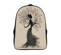 kaiyun Silhouette de femme Sac À Dos D'écolier,imprimé En 3D,Arbre de vie Cartables Scolaires Enfants,Grande Capacité,pour Voyage,léger 16 inch