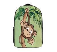 kaiyun Singe Sacs À Dos,imprim É 3D Cartable Suspendu à l'envers sur un palmier Sac Mode Pour Maternelle Ou Primaire 17inch