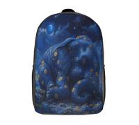 kaiyun Sleeping Éléphant Sac À Dos D'école Art du rêve profond Imprimé 3D Sac À Unisexe Pour Enfants/étudiants/Adultes 17inch