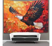 kaiyun Soaring in The Ciel Abstrait Tapisserie Aigle Murale À Suspendre Pour Chambre À Coucher,salon,appartement,dortoir,décorations Murales, 180cmx230cm