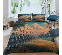 kaiyun Soldats médiévaux Marchant en Formation vers Le Champ de Bataille Parure De Lit Housse 3D Imprimé Microfibre 3 Pièces, Housse Couette avec Taies d'oreiller Filles Garçon Super King（260x220cm）