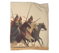 kaiyun Soldats Tenant des épées et chevauchant des Chevaux Couverture Super Douce,légère,Chaude Et Confortable pour Canapé De Voyage,60x80inch(150x200cm)