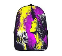 kaiyun Sorcière And Skeleton Cartable À Dos Enfant École Fille Garçon Collége Sac De Voyage Rétro Pop Art Léger Sac D'école Scolaires 16 inch