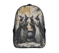 kaiyun Sorcière debout près d'un chaudron fumant Sacs À Dos,imprim É 3D Cartable Sac Mode Pour Maternelle Ou Primaire 16 inch
