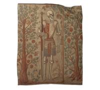 kaiyun Squelette Tenant Une épée,Peinture Romane Couverture De Canapé,Édredon Mignonne avec Motif Personnalisée 50x60inch(127x152cm)