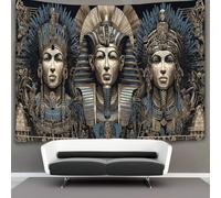 kaiyun Statues et images architecturales de pharaons de l'Égypte antique Décorations Tapisserie Tenture Murale Impression 3D Couverture Murale Affiche Pour Salon Chambre Dortoir Décor 130cmx150cm
