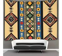 kaiyun Style africain Tapisserie Murale À Suspendre, Formes géométriques Murales,Plaque De Pique-Nique Décoration Murale Plafond Art Mural 100cmx150cm