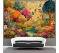 kaiyun Style aquarelle Tapisserie Murale À Suspendre Mythologie et prairies Pour Chambre À Plage Couverture Salon Dortoir 150cmx200cm