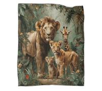 kaiyun Style bohème Couverture Imprimée en 3D Animaux d'Afrique Édredon en Peluche Douce pour Lits Et Canapés De Vacances,80x90inch(200x230cm)