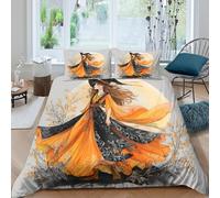 kaiyun Style bohème Déesse Set De Housses De Couettes 3D, Imprimé De Couettes avec Taie d'oreiller, en Microfibre Douce Literie, pour Adultes Et Enfants Double（200x200cm）