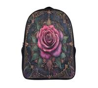 kaiyun Style chamaniqueSacs À Dos Pour Enfants École,Motif rose Grande Capacité Adolescents Sac À Garçons Filles Voyage 16 inch