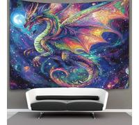 kaiyun Style d'art de l'alchimie Tapisserie Murale À Suspendre Arc-en-ciel Cosmic Dragon Tapisserie Tapisserie Pour Chambre À Coucher,salon,dortoir,décoration 70cmx100cm