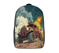 kaiyun Style d'art destruction Sacs À Dos,Dessin animé Drawing Cartable Avec Boucle De Réglage Pour Garçons Et Filles,17inch Léger Décontracté Sac De Voyage