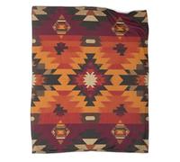 kaiyun Style de Motifs autochtones d'Amérique du Nord Impression 3D Couvre-lit Conçu Doux Et Chaud en Flanelle Couverture Pelucheuse 80x90inch(200x230cm)