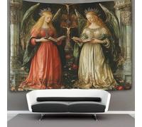 kaiyun Style de peinture à l'huile Tapisserie Murale Deux déesses dans l'église Tentures Murales Pour Salon Tenture Murale Décorative Pour Chambre 130cmx150cm