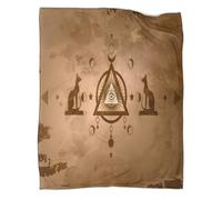 kaiyun Symbole Mystique Style Design ésotérique Imprimée Moelleuse,Douce Et Couverture en Peluche Adaptée Au Canapé-lit 40x50inch(100x130cm)