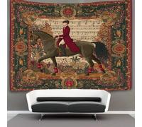 kaiyun Tapisserie Cavalière britannique sur un cheval de dressage Murale À Suspendre Pour Chambre À Coucher,salon,appartement,dortoir,décorations Murales, 150cmx200cm
