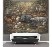 kaiyun Tapisserie Divers mammifères dans un monde fantastique Murale À Suspendre Pour Chambre À Coucher,salon,appartement,dortoir,décorations Murales, 150cmx200cm