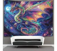 kaiyun Tapisserie Murale Décorative Chambre -Arc-en-ciel Cosmic Dragon,180cmx230cm-Style d'art de l'alchimie Papier Peint Tissu - Tapestry Aesthetic Wall - Décoration Panoramique