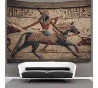 kaiyun Tapisserie Murale Décorative Chambre -Les rois de l'Égypte antique montaient à cheval comme des Vache-boys,150cmx200cm- Papier Peint Tissu - Tapestry Aesthetic Wall - Décoration Panoramique