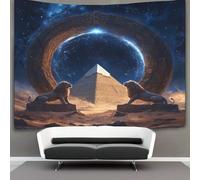 kaiyun Tapisserie Murale Décorative Chambre -Porte des étoiles,180cmx230cm-Pyramide Papier Peint Tissu - Tapestry Aesthetic Wall - Décoration Panoramique