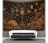 kaiyun Tapisserie Murales,Art abstrait égyptien vu de l'espace, De Décoration,Plaque De Pique-Nique Décoration Murale Plafond Art Mural 150cmx200cm