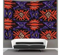 kaiyun Tapisserie Murales,Motif de style aztèque, De Décoration,Plaque De Pique-Nique Décoration Murale Plafond Art Mural 70cmx100cm