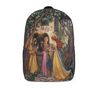 kaiyun Taverne de conte de fées médiévale Sacs À Dos,3D Imprimé Peinture Art nouveau Étudiant Cartable Garçons Filles Livre Sac Pour Maternelle Ou Primaire 17inch