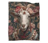 kaiyun Tête de chèvre vêtue de vêtements Traditionnels Chinois Est Douce,Confortable Et Chaude, Couverture Jetée Motif 3D,Le Lit Adapté Aux Adultes Et Aux Adolescent 40x50inch(100x130cm)