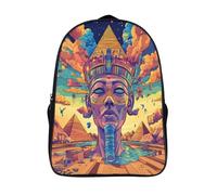 kaiyun Tête de pharaon Sac À Dos Cartable Pyramide BackpacK Scolaire Enfants Portable Léger Et Design Respirant Unisexe 16 inch College Pack
