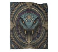 kaiyun Tête de Serpent sur Le thème égyptien Couverture Imprimée en 3D Édredon en Peluche Douce pour Lits Et Canapés De Vacances,50x60inch(127x152cm)