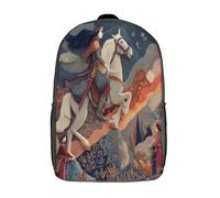 kaiyun The Fille Rides Her Horse with Her Head Held High, Facing The Coucher de soleil Sac À Dos D'école Imprimé 3D Sac À Unisexe Pour Enfants/étudiants/Adultes 17inch