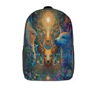 kaiyun The Forêt Spirit Is Plein of Love And Harmony Sacs À Dos,3D Imprimé Étudiant Cartable Garçons Filles Livre Sac Pour Maternelle Ou Primaire 17inch