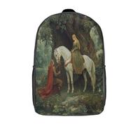kaiyun The Queen Is Dressed in Green And Rides A Blanc Cheval Sacs À Dos,3D Imprimé Étudiant Cartable Garçons Filles Livre Sac Pour Maternelle Ou Primaire 17inch