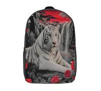 kaiyun Tigre blanc Cartable Art fantastique nature Imprimé 3D Sac À Dos Pour Ordinateur Portable Unisexe Pour Enfants/étudiants/Adultes 17inch