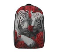 kaiyun Tigre blancs Sacs À Dos,Art animalier romantique Cartable Avec Boucle De Réglage Pour Garçons Et Filles,17inch Léger Décontracté Sac De Voyage
