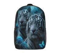 kaiyun Tigre blancs Sacs À Dos Étudiant Cartables Scolaires 3D Imprimé Faune fantastique Sacs D'école Pour Garçons Filles 17inch