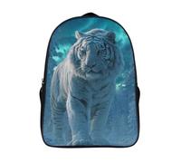 kaiyun Tigre des neiges géantSacs À Dos Pour Enfants École,Forêt hivernale russe Grande Capacité Adolescents Sac À Garçons Filles Voyage 16 inch