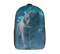 kaiyun Tigre des neiges géantSacs À Dos Pour Enfants École,Russe Winter Forest Grande Capacité Adolescents Sac À Garçons Filles Voyage 17inch