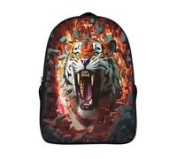 kaiyun Tigre puissant Sac À Dos D'école Conception IA Imprimé 3D Sac À Unisexe Pour Enfants/étudiants/Adultes 16 inch