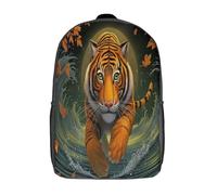 kaiyun Tigre sautant hors de l'eau Sac À Dos D'école Imprimé 3D Sac À Unisexe Pour Enfants/étudiants/Adultes 17inch